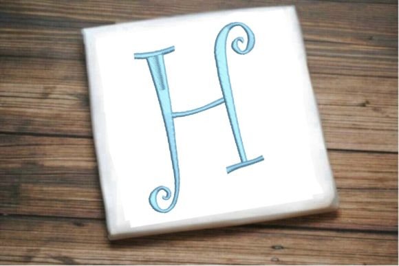 Beautiful Capital H Letter Monogram: A Seasonal Embroidery Gem