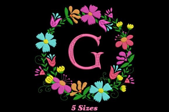 Flower Alphabet Letter G: A Designer’s Review for Sweatshirt Embroidery