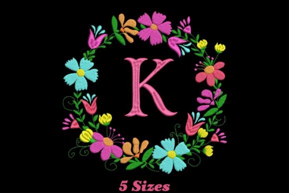 Flower Alphabet Letter K: A Seasonal Embroidery Gem