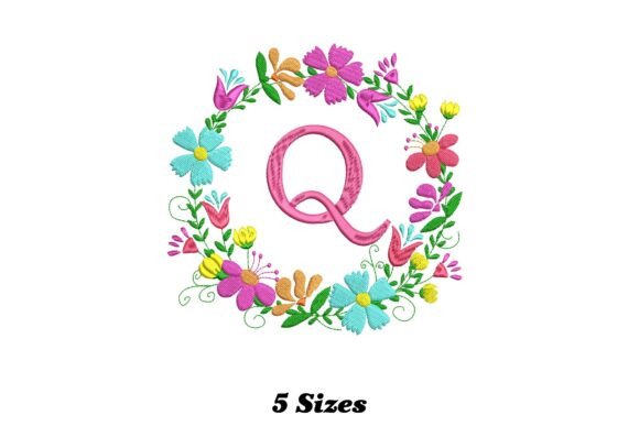 Flower Alphabet Letter Q: A Designer’s Review for Boutique Sweatshirt Embroidery