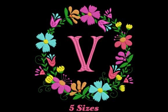 Flower Alphabet Letter V: A Versatile Design for Etsy Sellers
