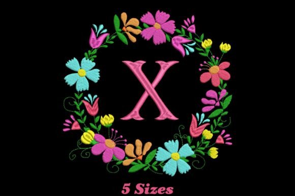 Flower Alphabet Letter X: A Seasonal Embroidery Gem