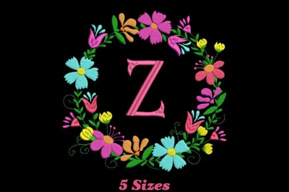 Flower Alphabet Letter Z: A Seasonal Embroidery Gem