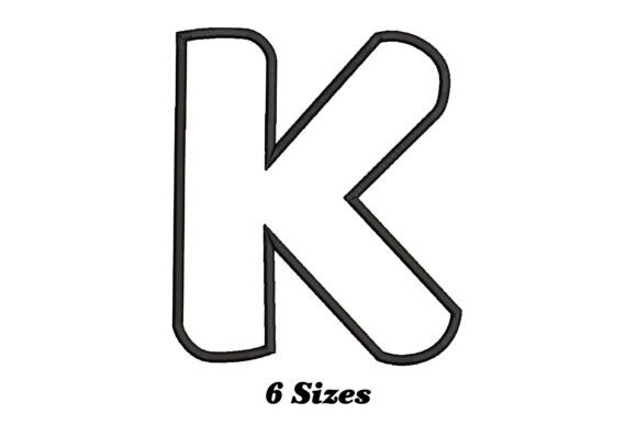 Letter K Outline: A Designer’s Take on Boutique Sweatshirt Embroidery