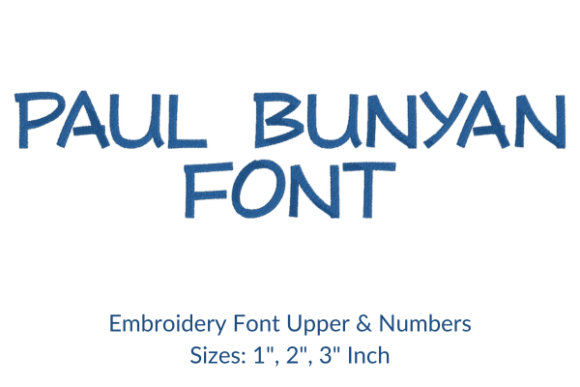 Paul Bunyan Fonts Embroidery Design Review for Etsy Sellers